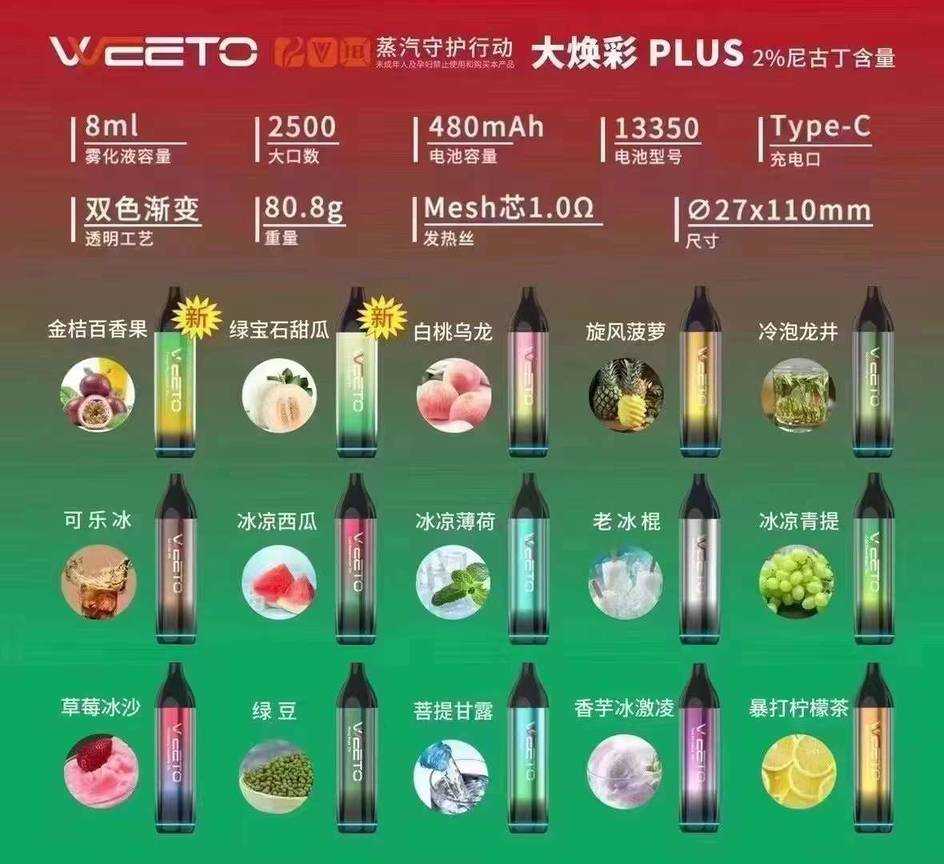 大焕彩PLUS一次性价格多少，有什么口味？