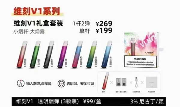 veex维刻电子烟官网售价，维刻v1多少钱一支